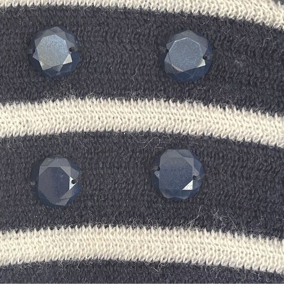 J.Crew Embellished Striped Swing Sweater Sz. XS Gently Loved - Picture 4 of 8
